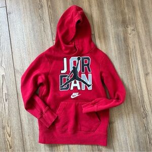 Jordan Red Hoodie with Logo